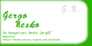 gergo mesko business card